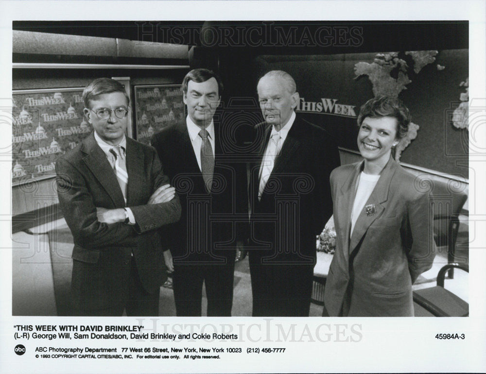 1993 Press Photo &quot;This Week With Davis Brinkley&quot; - Historic Images