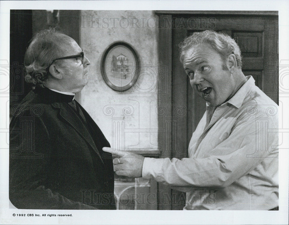 1992 Press Photo Carroll O&#39;Connor in &quot;All in the Family&quot;