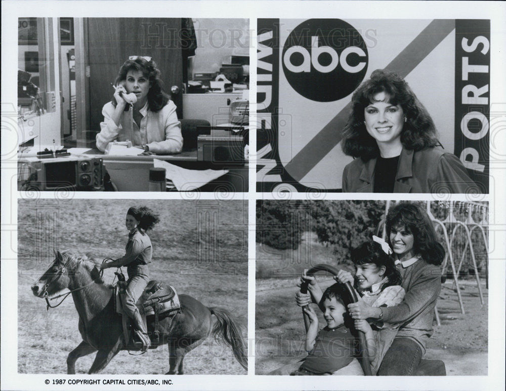 1987 Press Photo Becky Dison Co-Anchor of ABC&#39;s Wide World of Sports - Historic Images