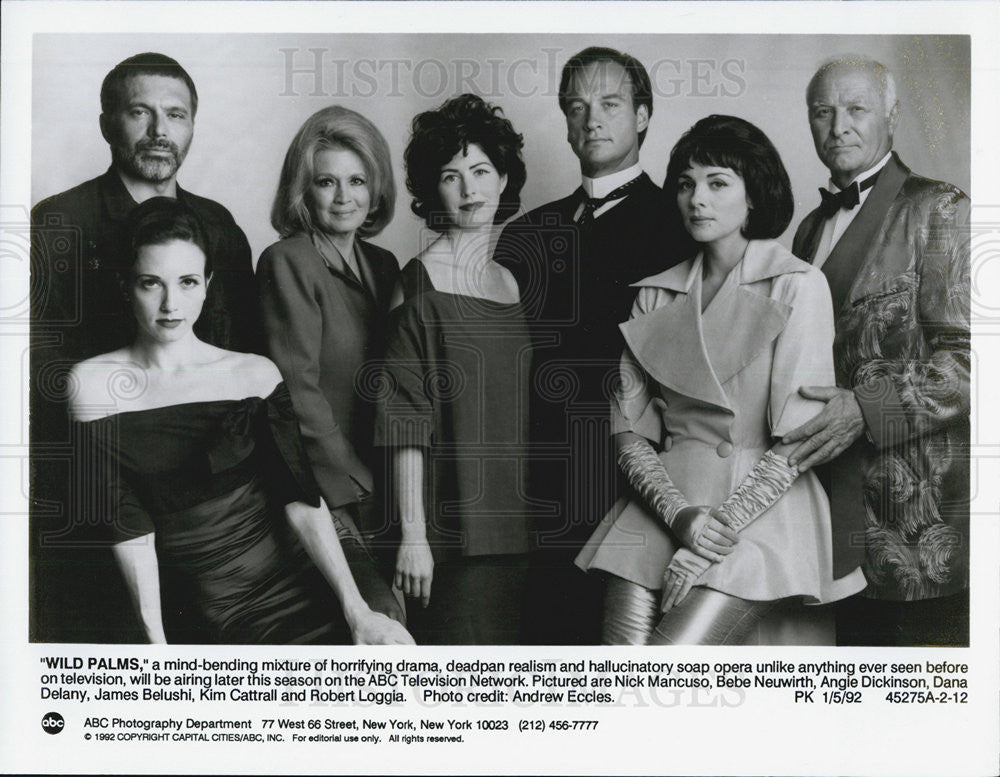 1992 Press Photo Nick Mancuso Bebe Neuwirth In ABC show Wild Palms - Historic Images