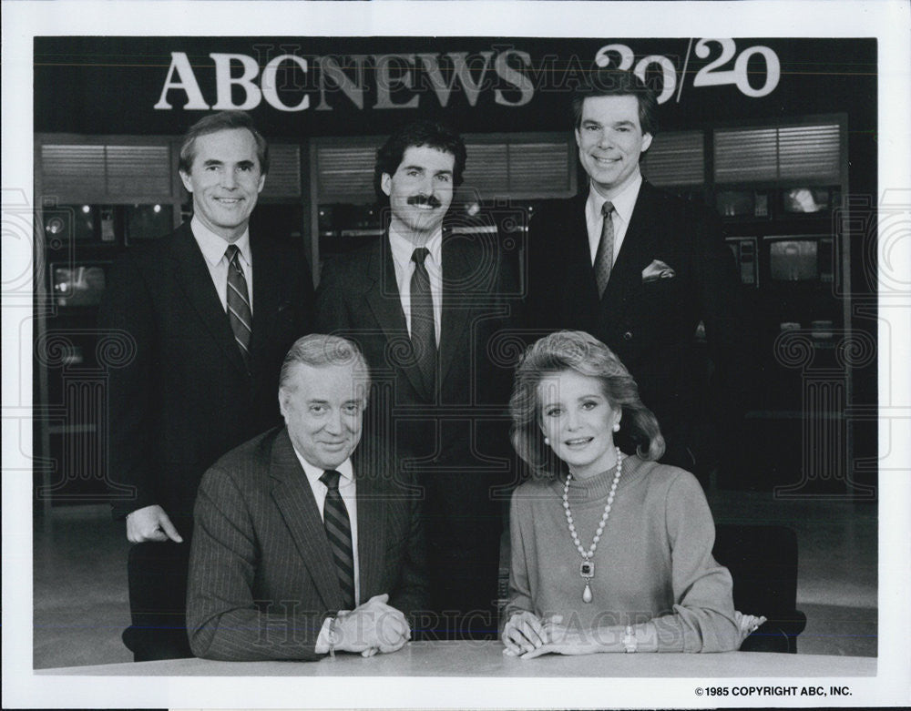 Press Photo Tom Jarriel, John Stossel, Bob Brown, Hugh Downs, Barbara Walters - Historic Images