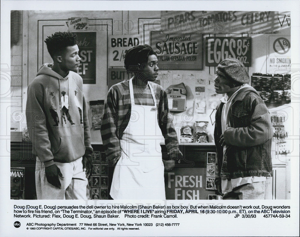 1993 Press Photo of Doug E. Doug of TV series &quot;Where I Live&quot; - Historic Images