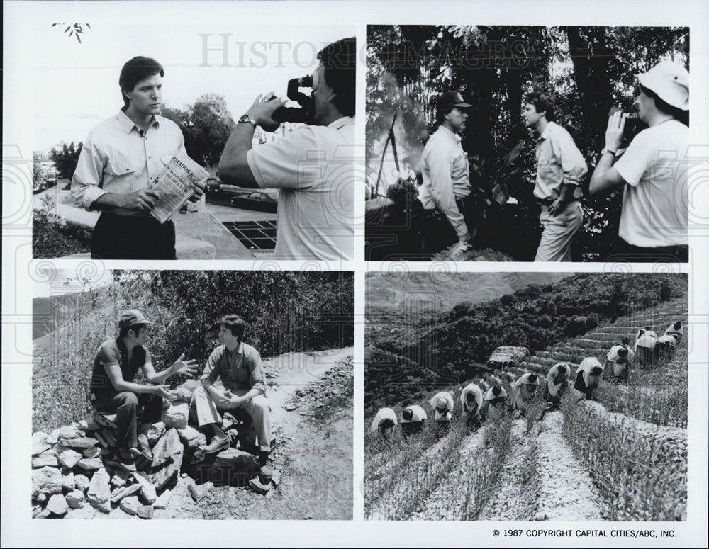 1987 Press Photo Stone Phillips Investigates US Drug War In S America Bolivia - Historic Images