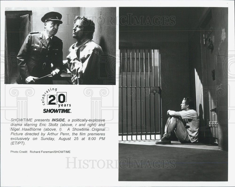 Press Photo Eric Stoltz Nigel Hawthorne Actor Inside Drama Movie Film - Historic Images