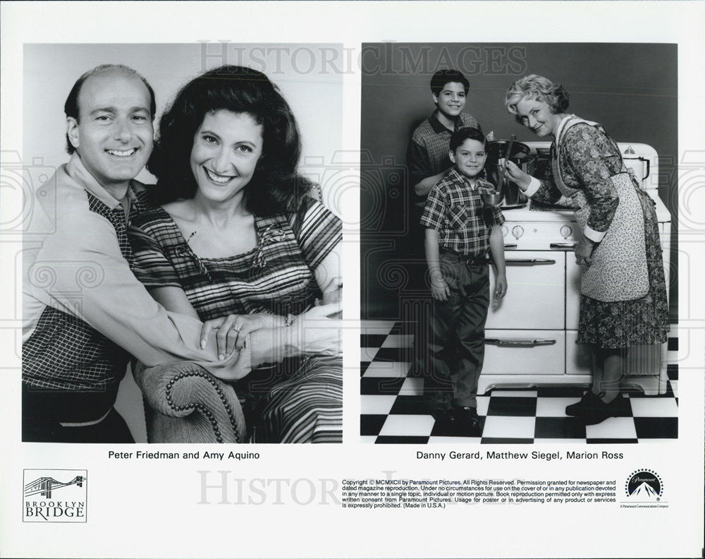 1992 Press Photo Peter Friedman/Amy Aquino/Danny Gerard/M Siegel/Marion Ross - Historic Images