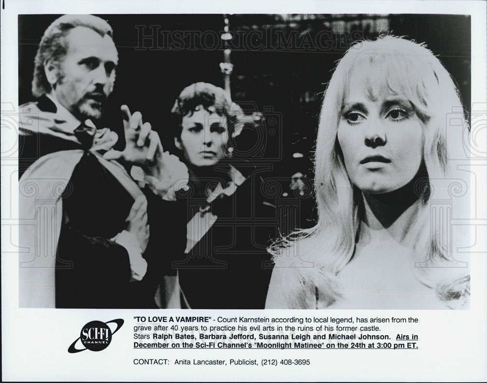 1971 Press Photo &quot;To Love A Vampire&quot; Ralph Bates,Barbara Jefford,Susanna Leigh - Historic Images