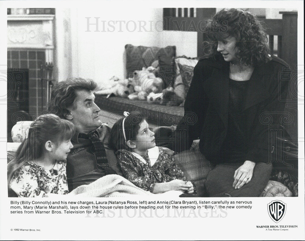 1992 Press Photo Actors Billy Connolly, Natanya Ross, Clara Bryant - Historic Images