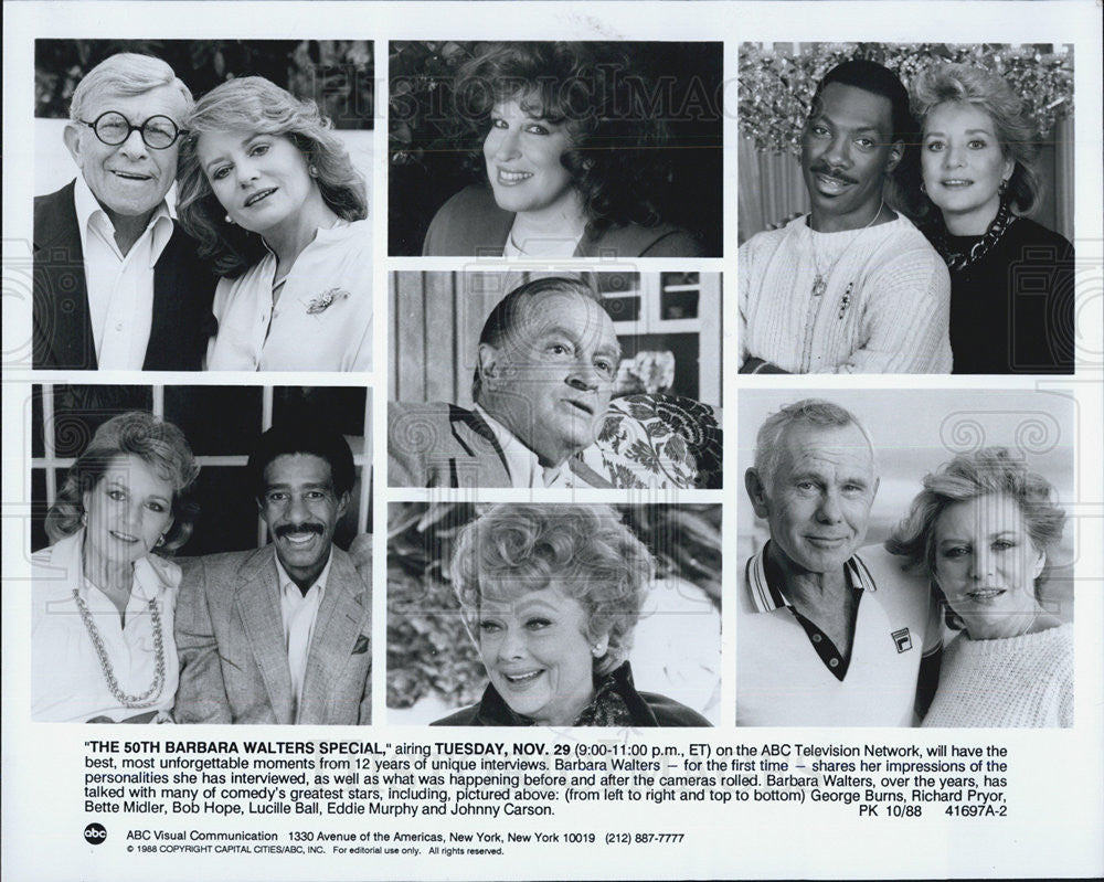 1988 Press Photo &quot;The 50th Barbara Walters Special&quot; - Historic Images