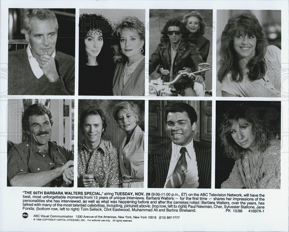 1988 Press Photo "The 50th Barbara Walters Special" - Historic Images