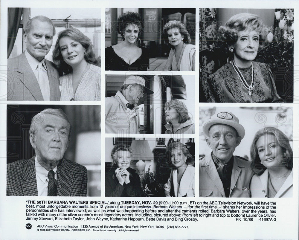 1988 Press Photo &quot;The 50th Barbara Walters Special&quot; - Historic Images
