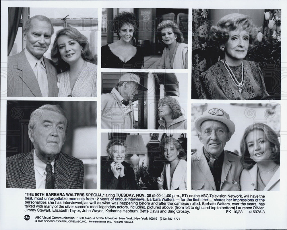 1988 Press Photo "The 50th Barbara Walters Special" - Historic Images