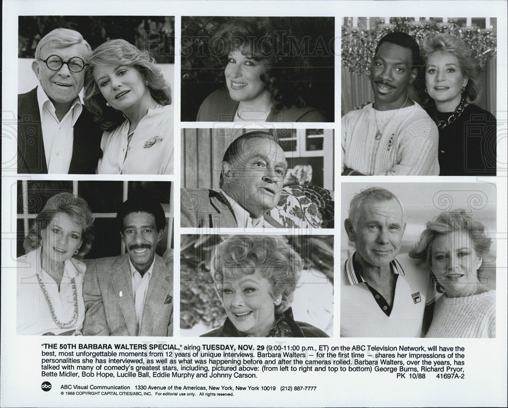 1988 Press Photo The 50th Barbara Walters Special - Historic Images