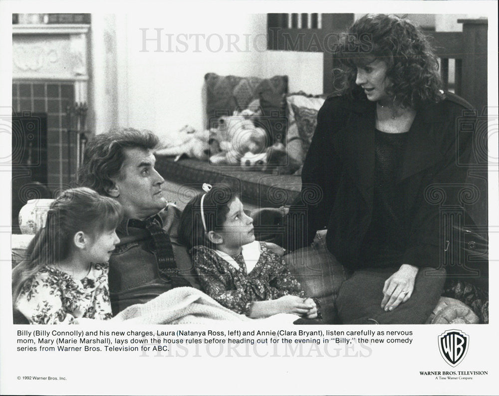 1992 Press Photo Billy Connolly,natanya Ross,Clara Bryant,Marie Marshall &quot;Billy&quot; - Historic Images