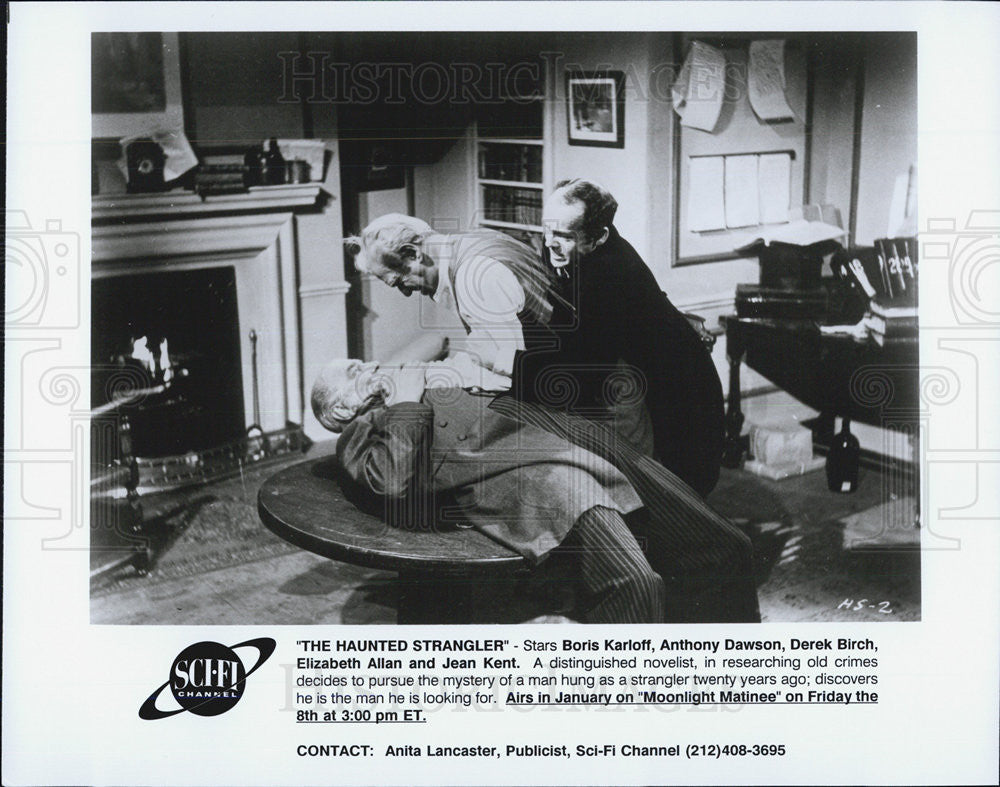 1958 Press Photo "The Haunted Strangler"Boris Karloff, - Historic Images