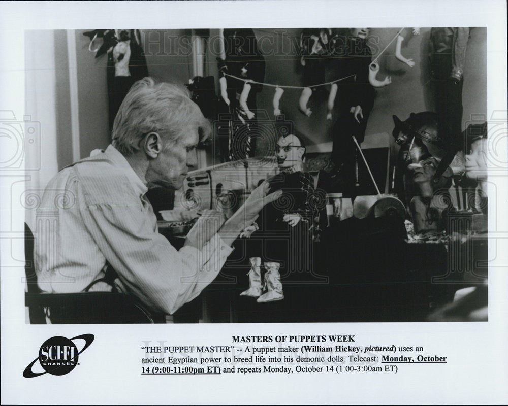 1989 Press Photo &quot;The Puppet Master&quot; William Hickey - Historic Images