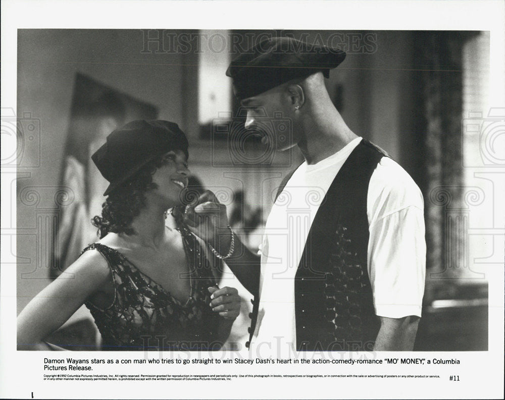 Press Photo Actors Damon Wayans and Stacey Dash in 1992 Film &quot;Mo&#39; Money&quot; - Historic Images