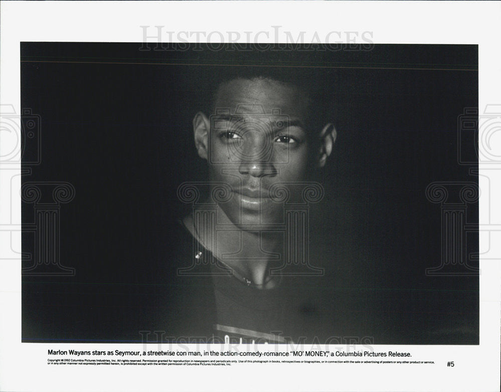 Press Photo Actor Marlon Wayans as Seymour in 1992 Film &quot;Mo&#39; Money&quot; - Historic Images