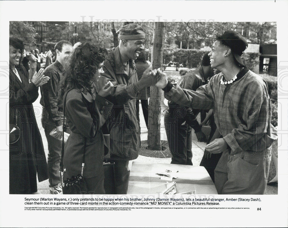 Press Photo Actors Marlon/Damon Wayans and Stacey Dash in 1992 Film &quot;Mo&#39; Money&quot; - Historic Images