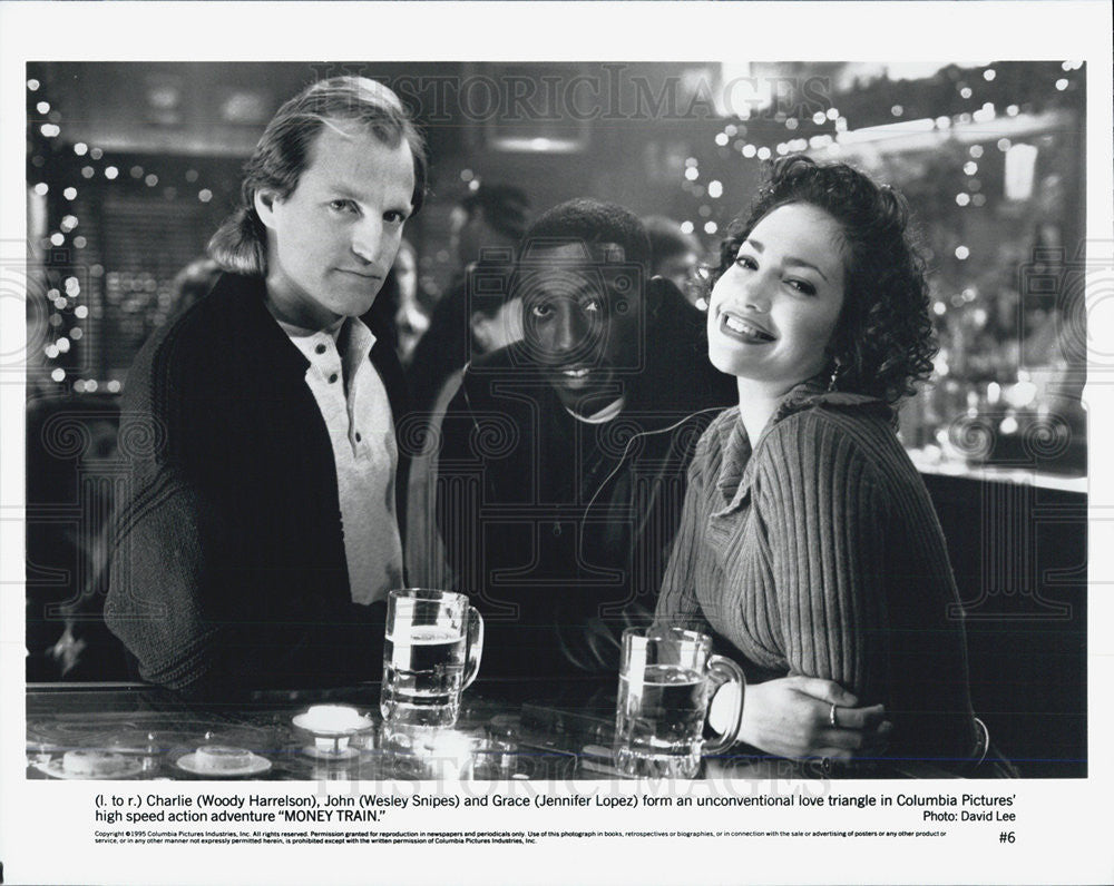 1995 Press Photo COPY Woody Harrelson/Wesley Snipes/Jennifer Lopez-Money Train - Historic Images