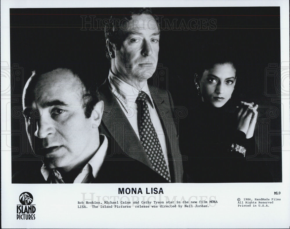 1986 Press Photo COPY Mona Lisa Stars Michael Caine And Cathy Tyson - Historic Images