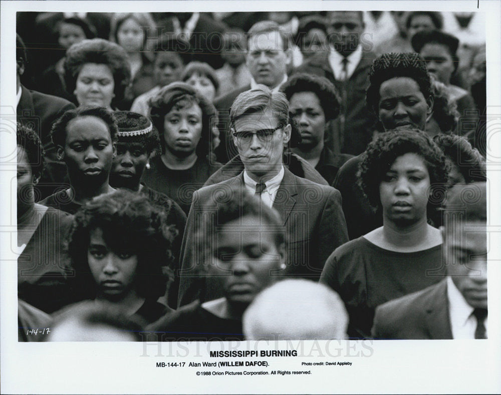 1988 Press Photo Willem Dafoe in &quot;Mississippi Burning&quot; - Historic Images