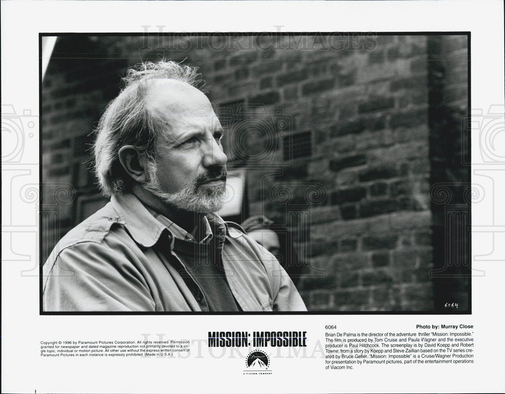 1996 Press Photo Brian DePalma in &quot;Mission: Impossible&quot; - Historic Images