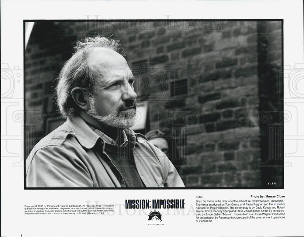 1996 Press Photo Brian DePalma in "Mission: Impossible" - Historic Images