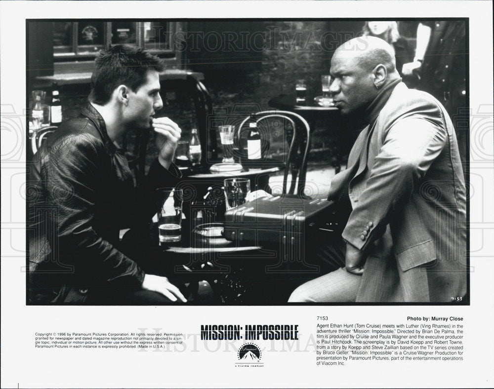 1996 Press Photo Tom Cruise Ving Rhames MISSION: IMPOSSIBLE - Historic Images