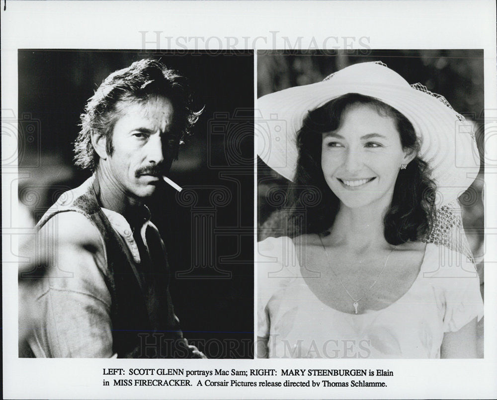 1989 Press Photo Scott Glenn and Mary Steenburgen in &quot;Miss Firecracker&quot; - Historic Images