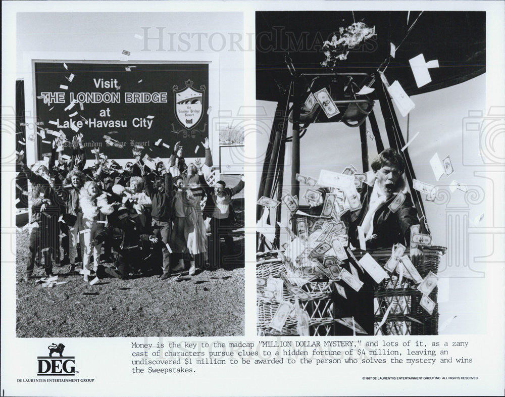 1967 Press Photo Million Dollar Mystery Film Scenes Money Flying Scenes - Historic Images