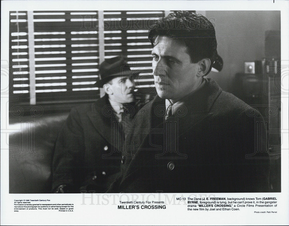 1990 Press Photo Miller&#39;s Crossing, J.E. Freeman, Gabriel Byrne - Historic Images