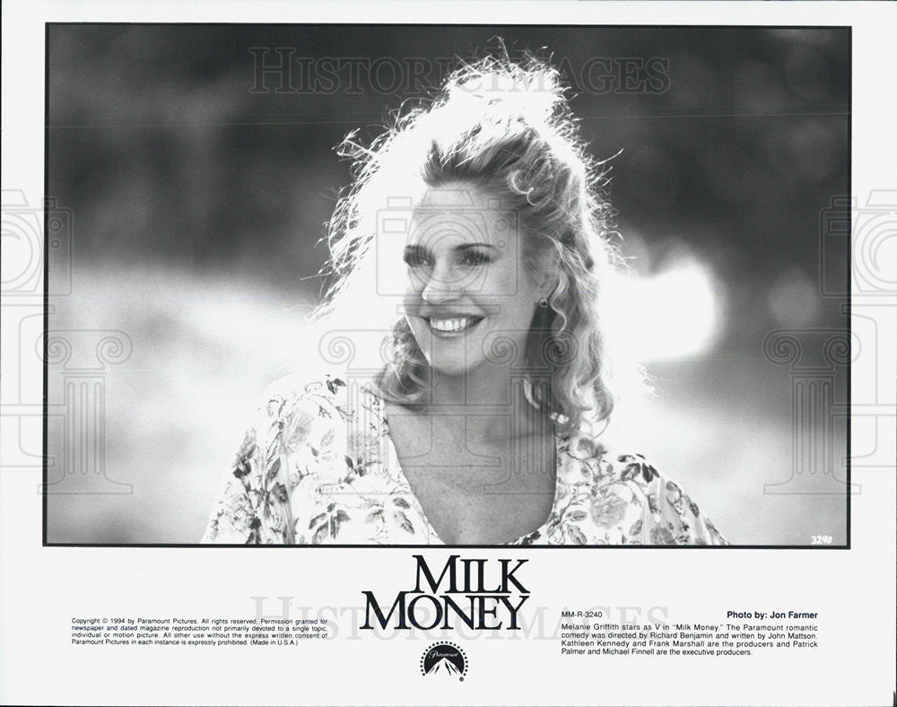 1994 Press Photo Film Milk Money Melanie Griffith - Historic Images