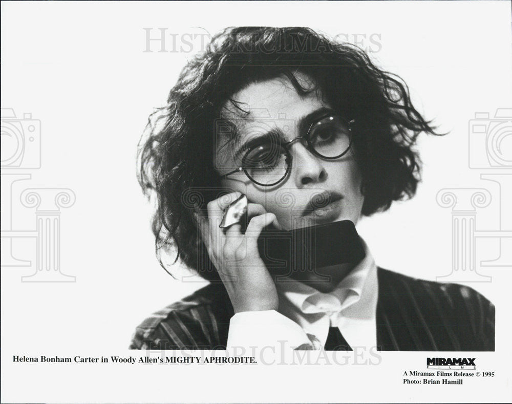 1995 Press Photo Film Mighty Aphrodite Woody Allen Helena Bonham Carter - Historic Images