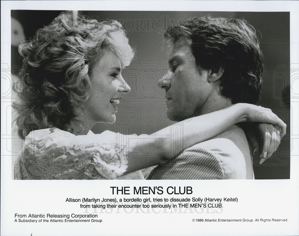 1986 Press Photo &quot;The Men&#39;s Club&quot; Marilyn Jones, Harvey Keitel - Historic Images