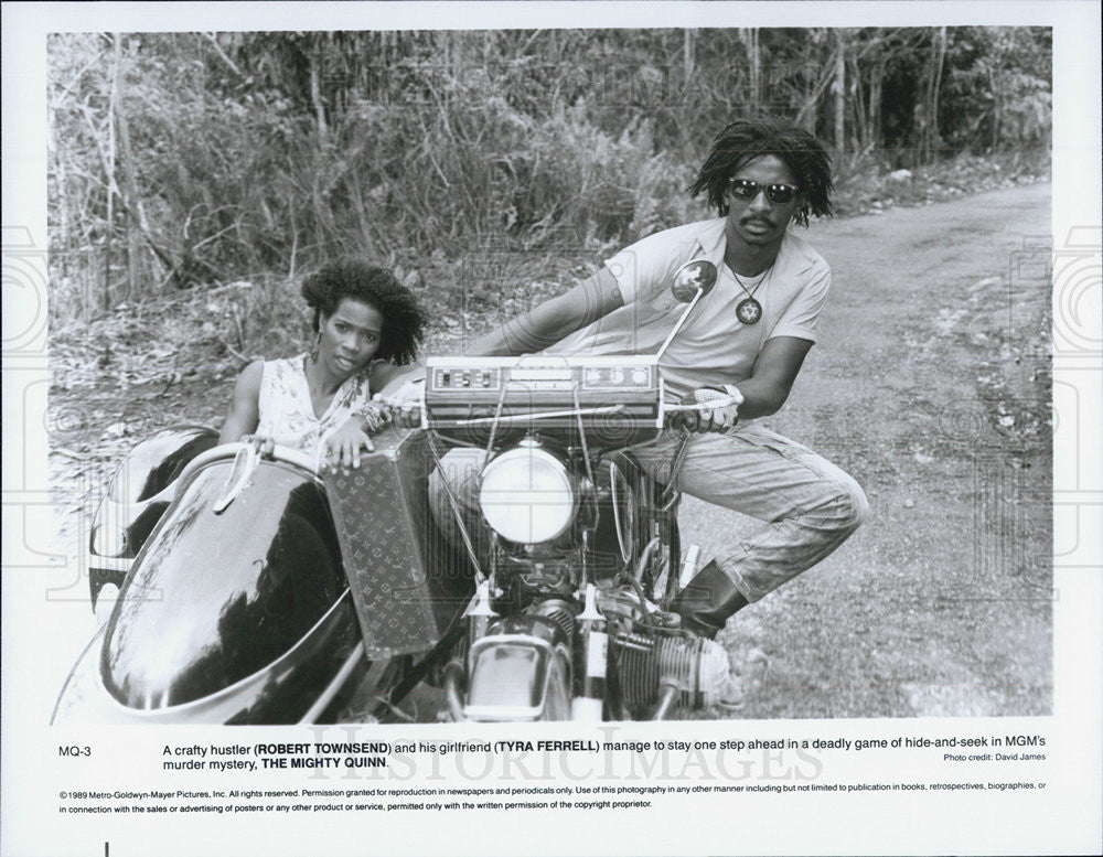 1989 Press Photo Robert Townsend Tyra Ferrell THE MIGHTY QUINN - Historic Images