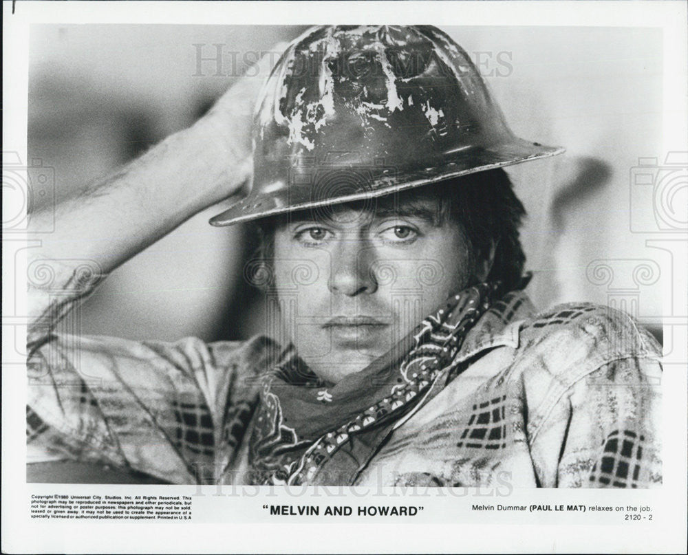 1988 Press Photo Paul Le Mat Stars As Melvin Dummar In Melvin And Howard - Historic Images