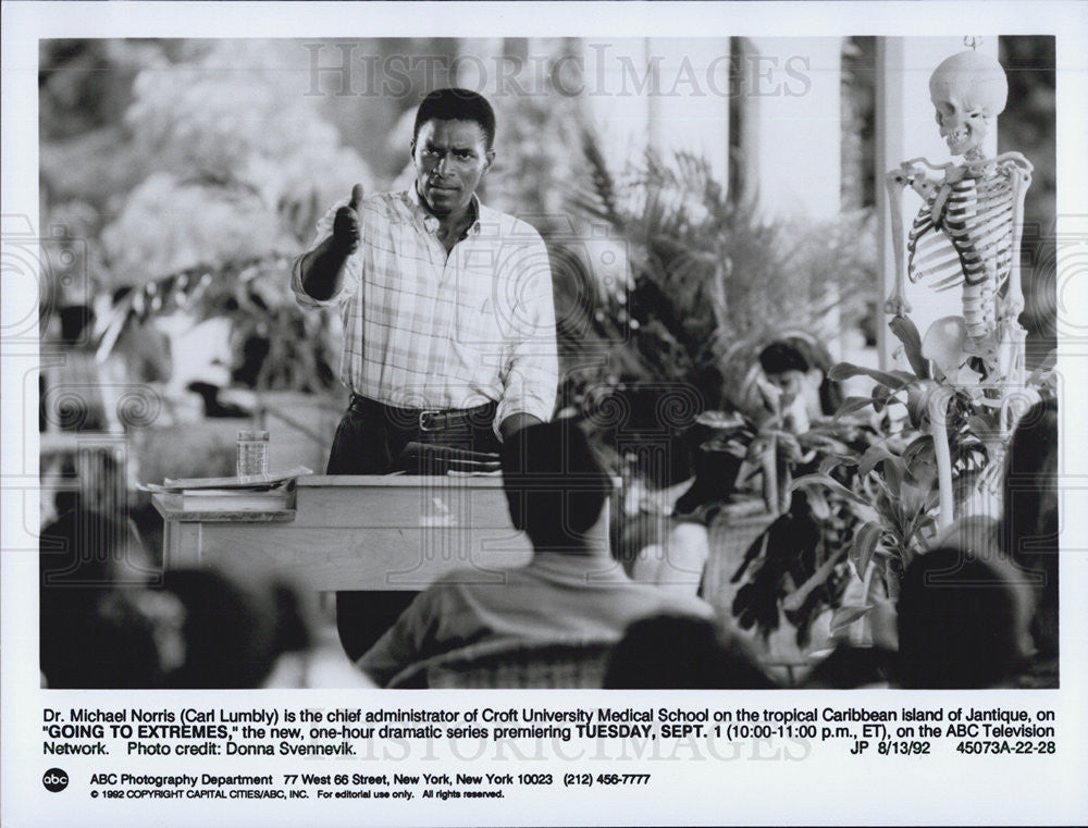 1992 Press Photo Carl Lumbly ABC Drama &quot;Going To Extremes&quot; - Historic Images