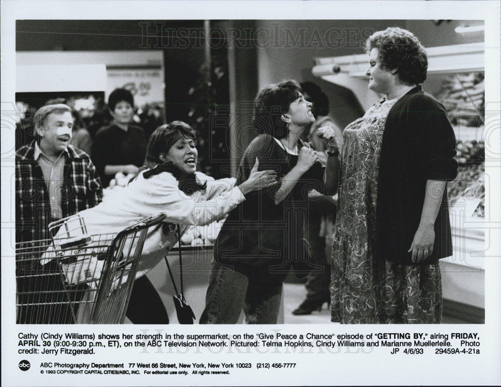 1993 Press Photo Cindy Williams Telma Hopkins Marianne Muellereile Getting By - Historic Images