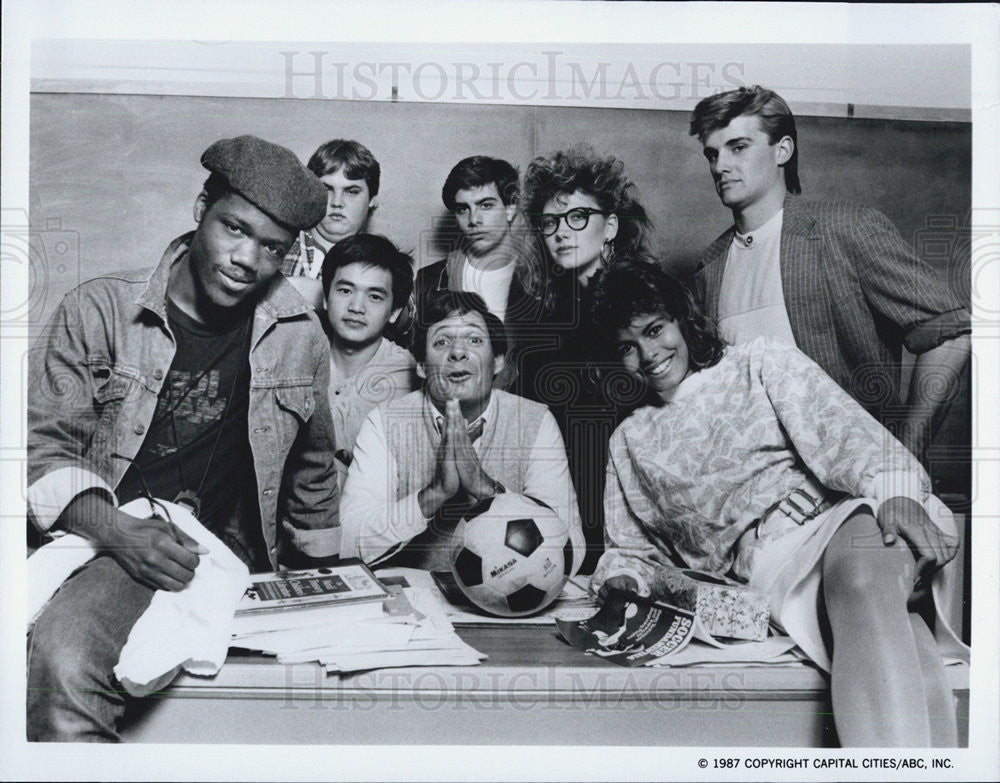 1987 Press Photo Lisa Vidal Paul Burnley Charlene Cheslak Joseph Ricci Class Act - Historic Images