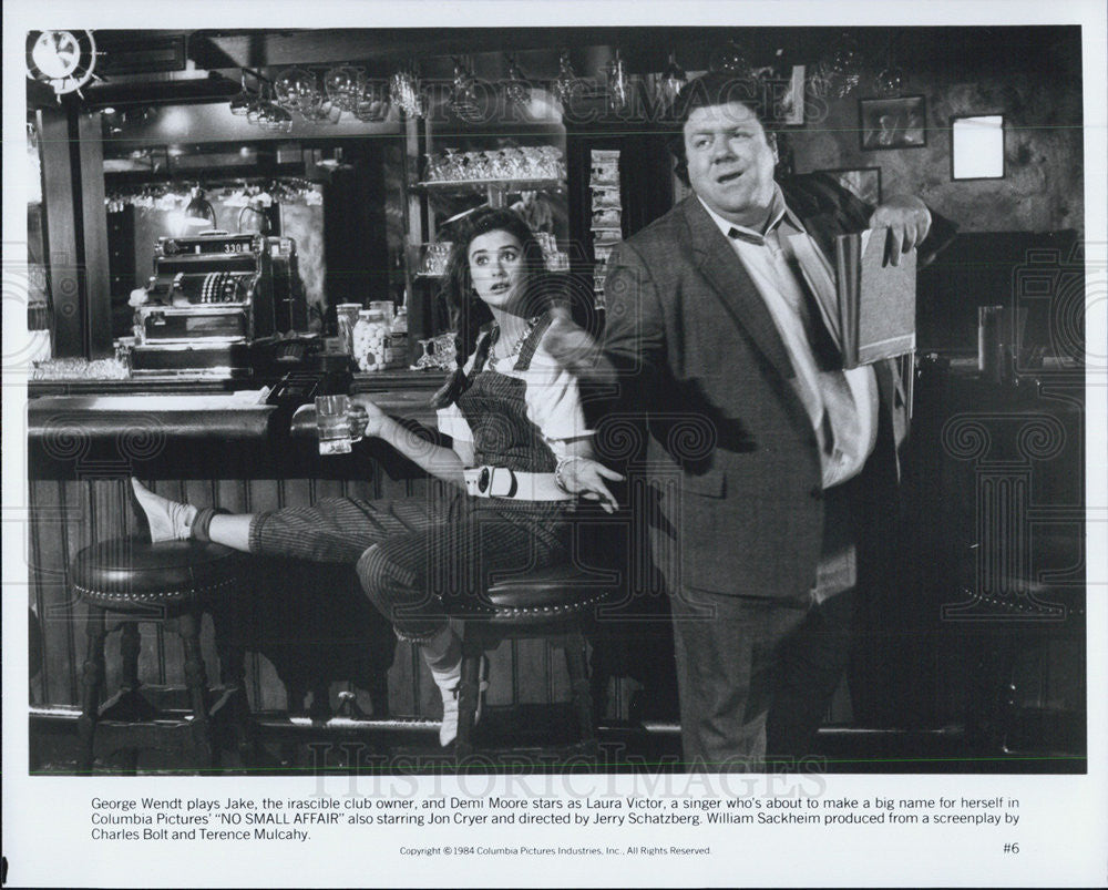 1984 Press Photo George Wendt Actor Demi Moore Actress No Small Affair Comedy - Historic Images