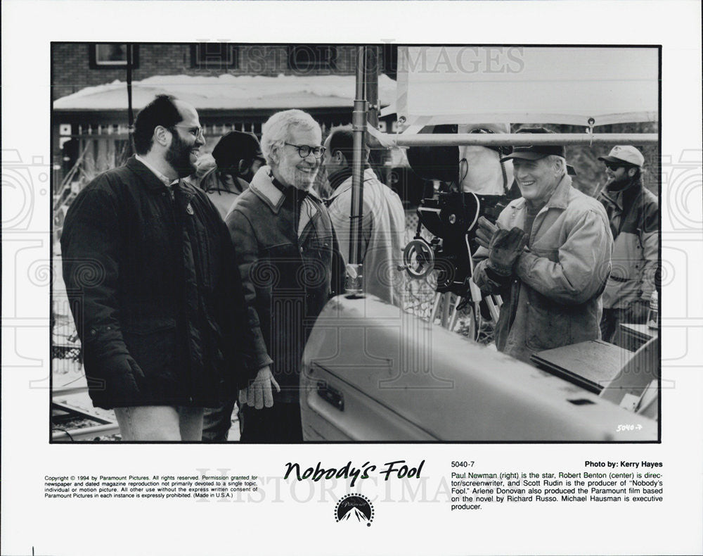 1994 Press Photo Paul Newman Actor Robert Benton Director Scott Rudin Producer - Historic Images