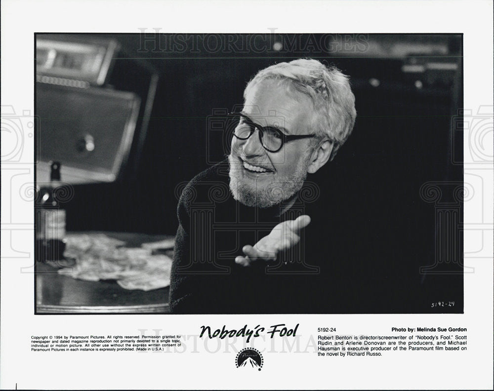 1994 Press Photo Robert Benton Director Screenwriter Nobody&#39;s Fool Movie Film - Historic Images