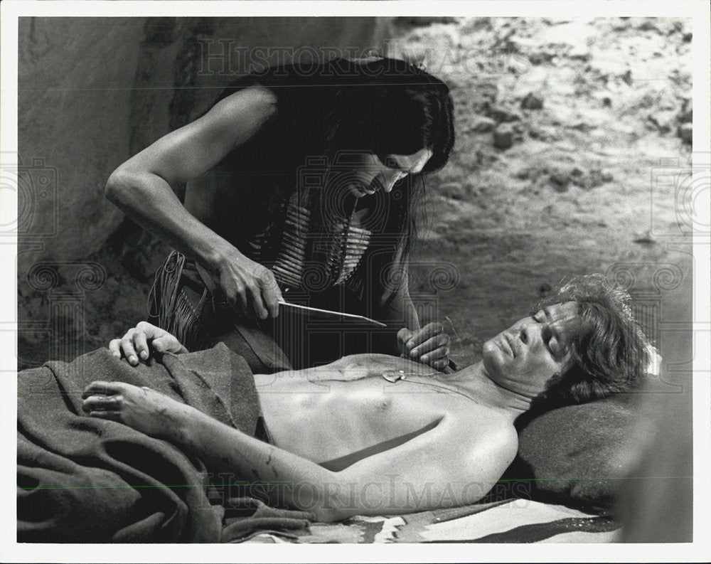 Press Photo A Native American trying to heal a sick person - Historic Images