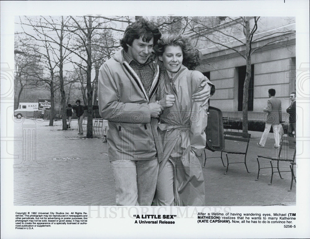 1982 Press Photo Tim Matheson &amp; Kate Capshaw stars in &quot;A Little Sex&quot; - Historic Images