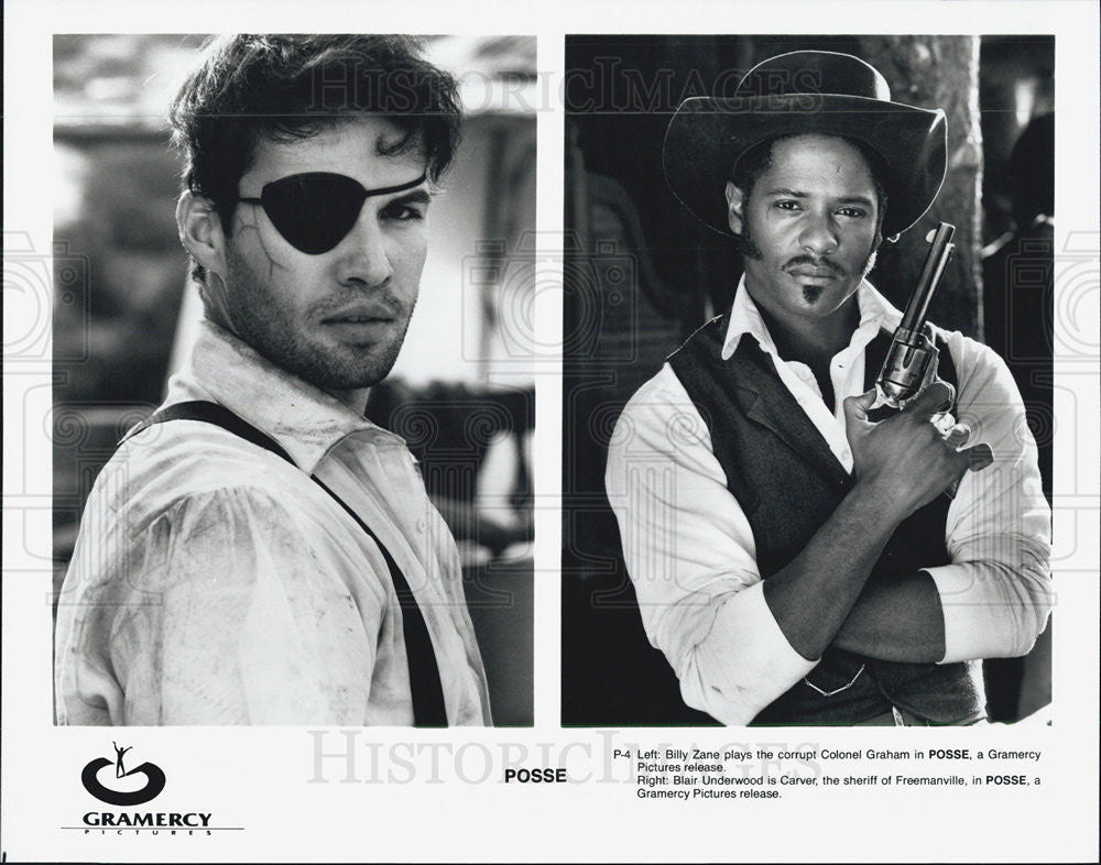 Press Photo Billy Zane and Blair Underwood star in &quot;Posse&quot; - Historic Images