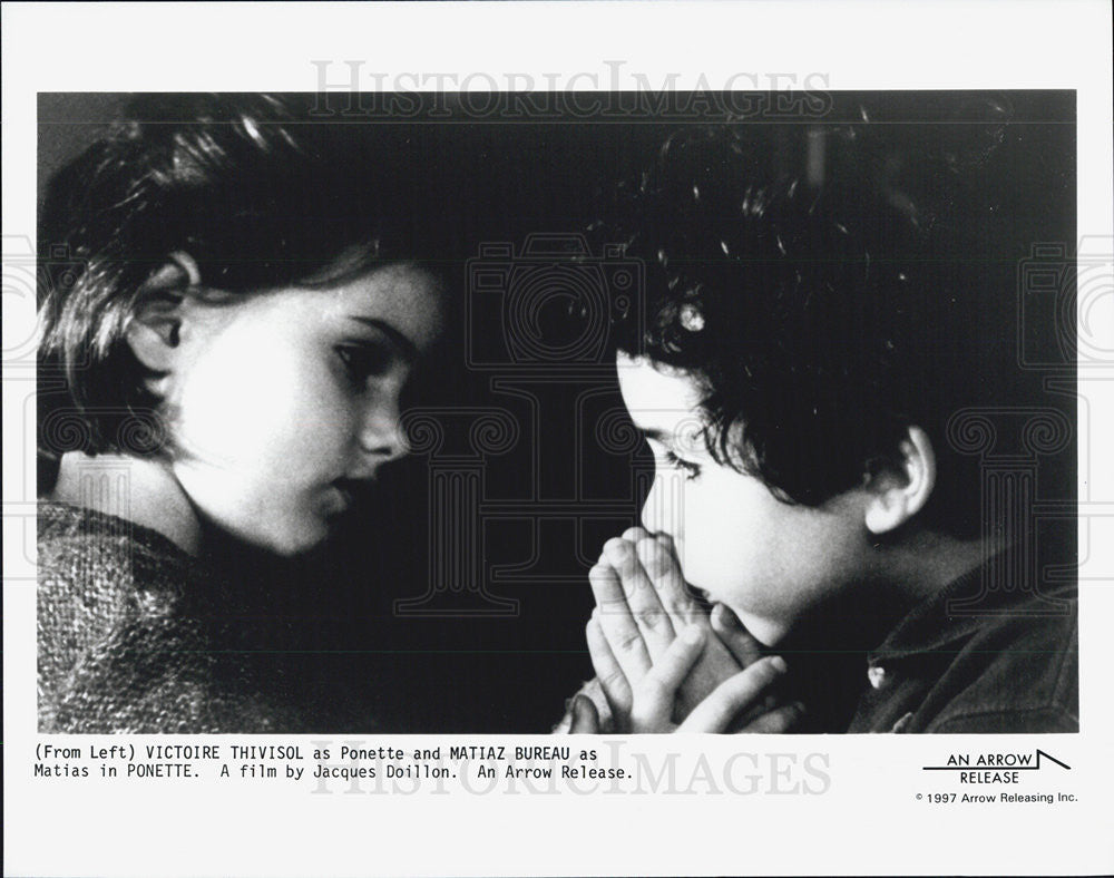 1997 Press Photo  Matiaz Bureau &amp; Claire Nebout in &quot;Ponette&quot; - Historic Images