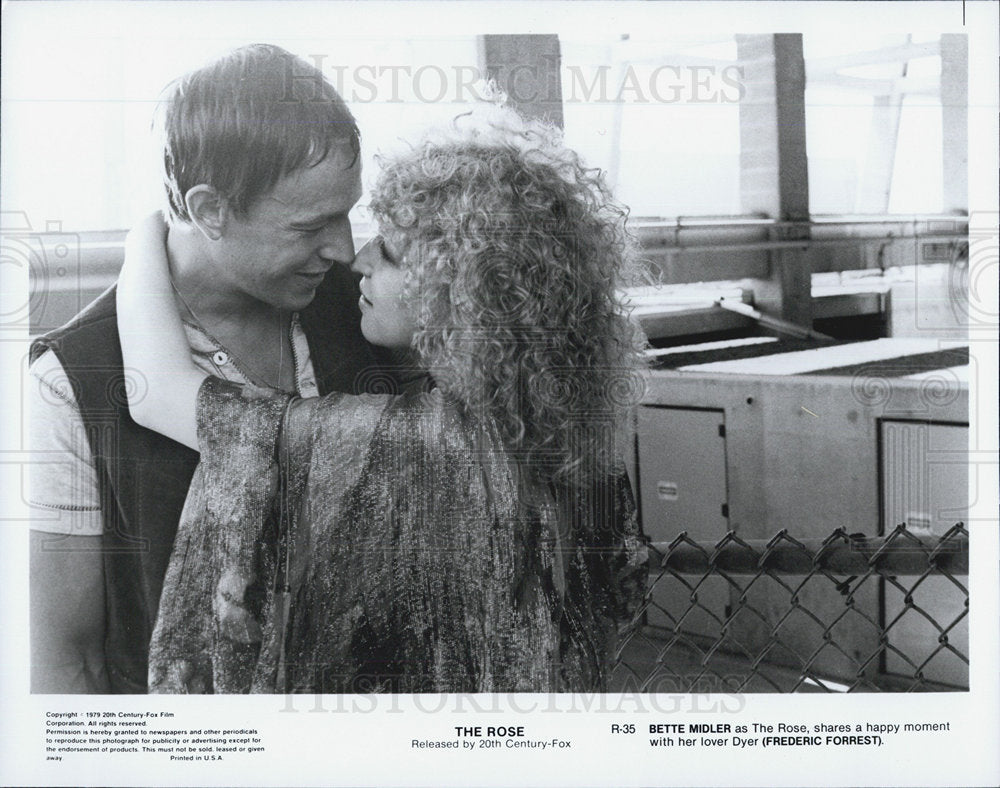 1979 Press Photo  Bette Midler &amp; Frederic Forrest in &quot;The Rose&quot;