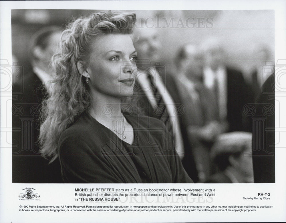 1990 Press Photo Michelle Pfeiffer in &quot;The Russia House&quot; - Historic Images