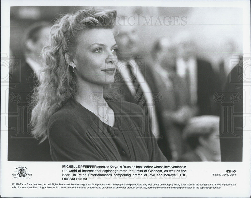 1990 Press Photo Michelle Pfeiffer in &quot;The Russia House&quot; - Historic Images