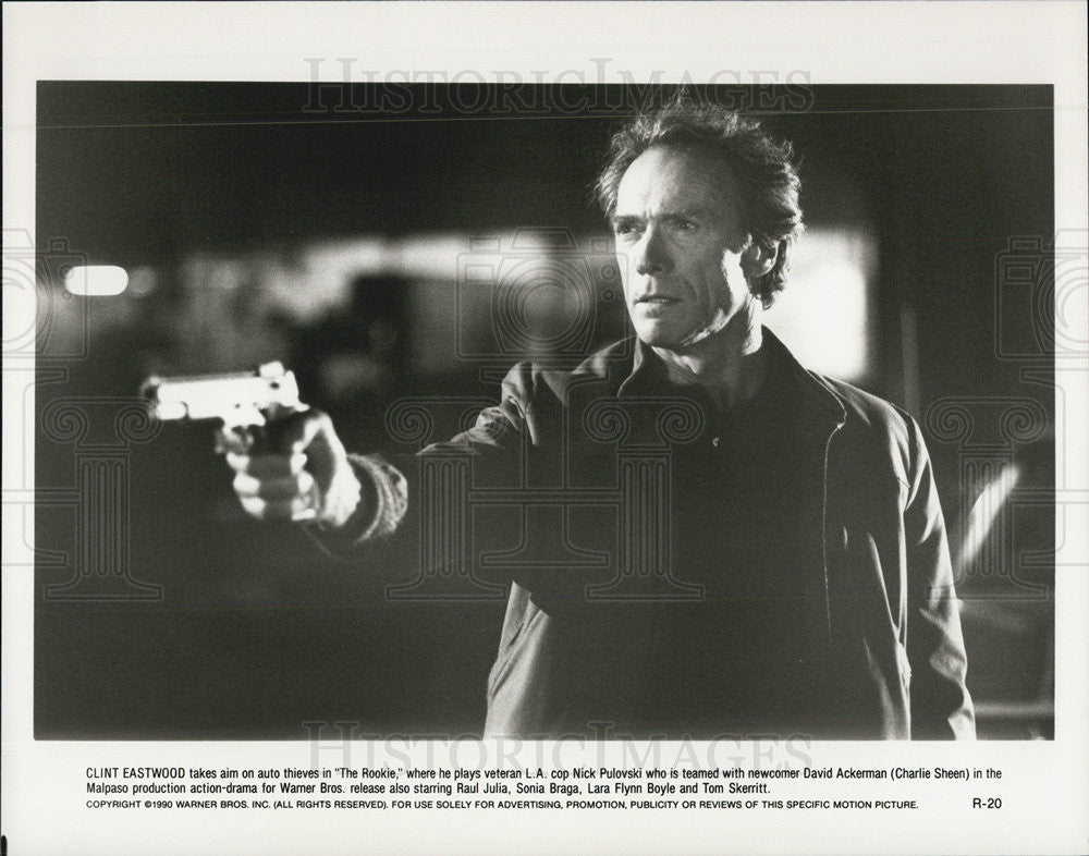 1990 Press Photo Clint Eastwood stars in &quot;The Rookie&quot; - Historic Images